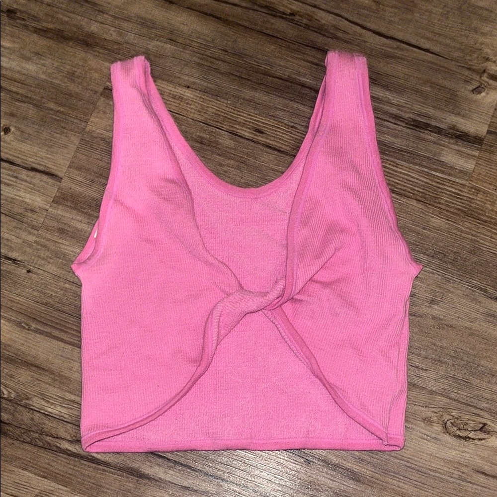 Urban Outfitters Pink Twist Front Crop Top